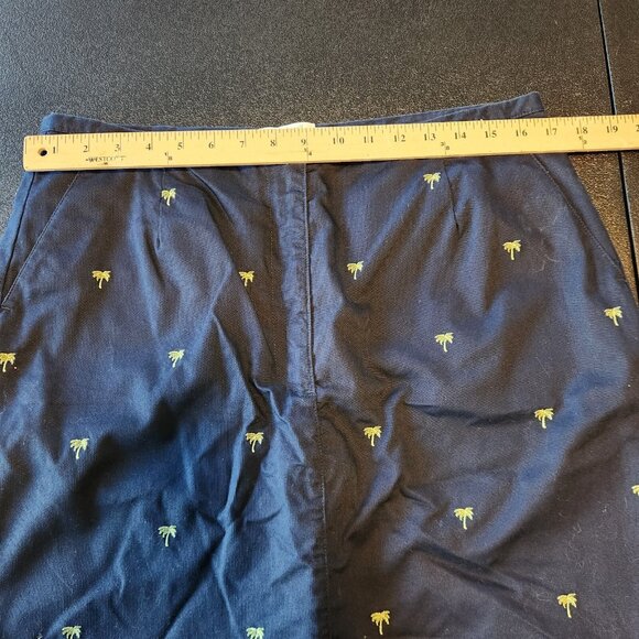 LIZGOLF Skirt Skort Tennis Pickleball Golf Navy Blue Palm Trees Pockets Lined 14 - Picture 10 of 11